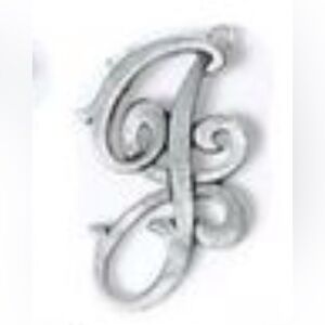 JK Thirty-One  Silvertone Monogram Necklace  Letter “J”